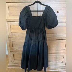Black Puff Sleeve Dress